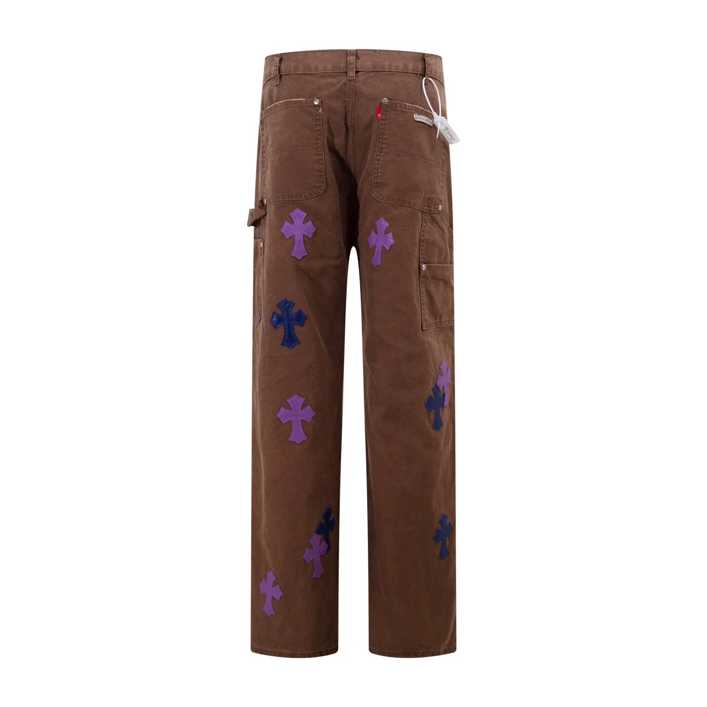 P290 Style No.: H92 Croxin & 𝐂𝐡𝐫𝐨𝐦𝐞 𝐇𝐞𝐚𝐫𝐭 Pingtai SS25 Colorful Large Leather Denim Logging Pants. Styles with different washed textures are very friendly to people with thin legs. The slightly flared version perfectly modifies the leg shape. The timeless and moderate length makes it easy to match and match. It is the basis for various styles and is a must-have in your wardrobe! The fabric is stiff but also makes the upper body soft without losing texture. The washing process is even more perfect. It is a must-have item for everyone! ! !  Color: primary color Size: 28-30-32-34-36